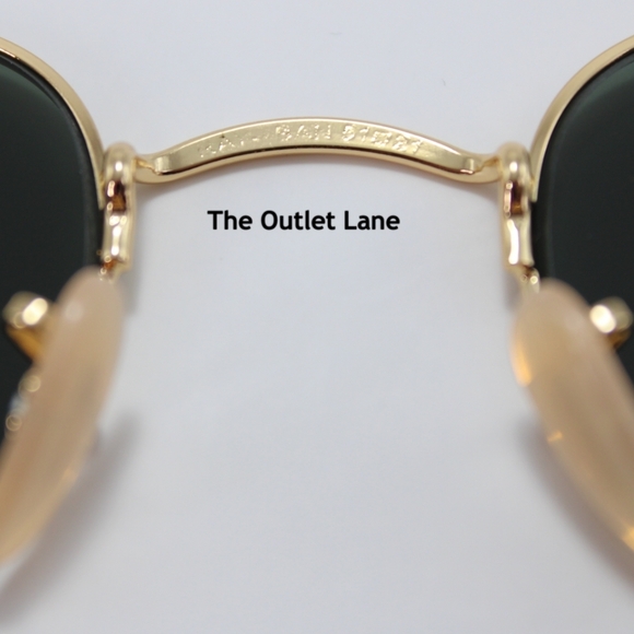 Model Display RayBan Hexagonal Green G15 Lens RB3548N Gold Frame - Picture 11 of 16